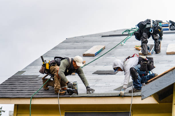 Professional Gutter Installation technician working in Heyburn, ID